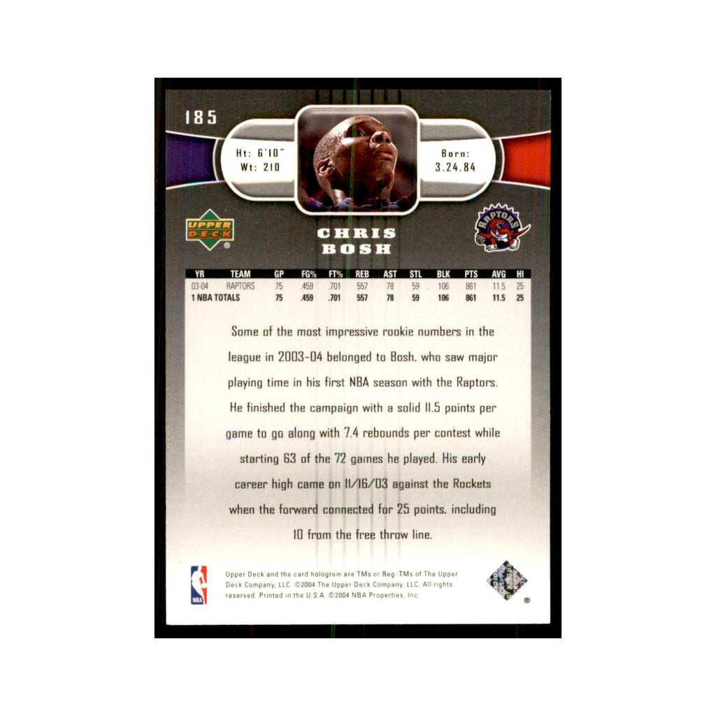 2004 Upper Deck Chris Bosh Raptors #185