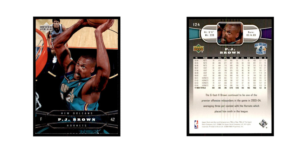 2004 Upper Deck P.J. Brown New Orleans Hornets #124