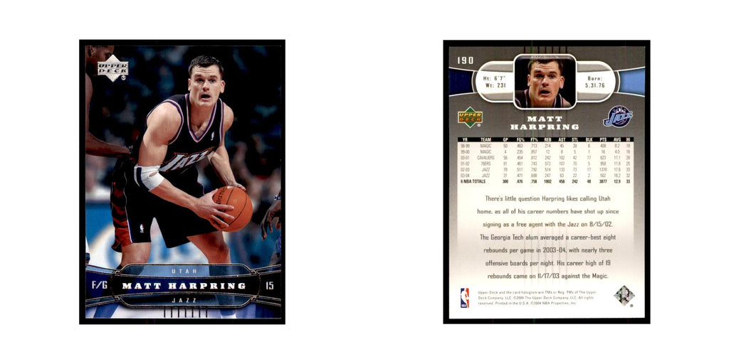 2004 Upper Deck Matt Harpring Jazz #190