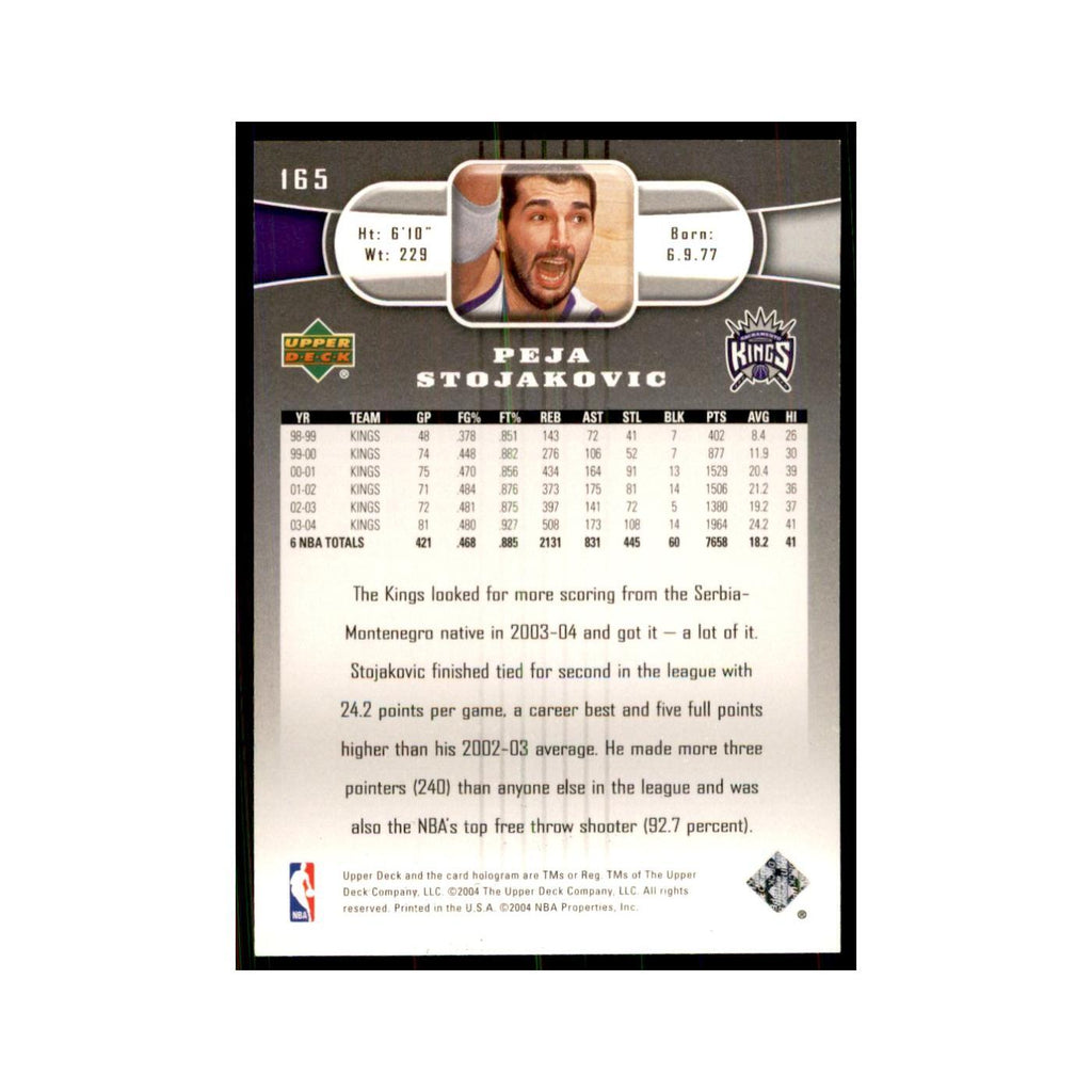 2004 Upper Deck Peja Stojakovic Kings #165