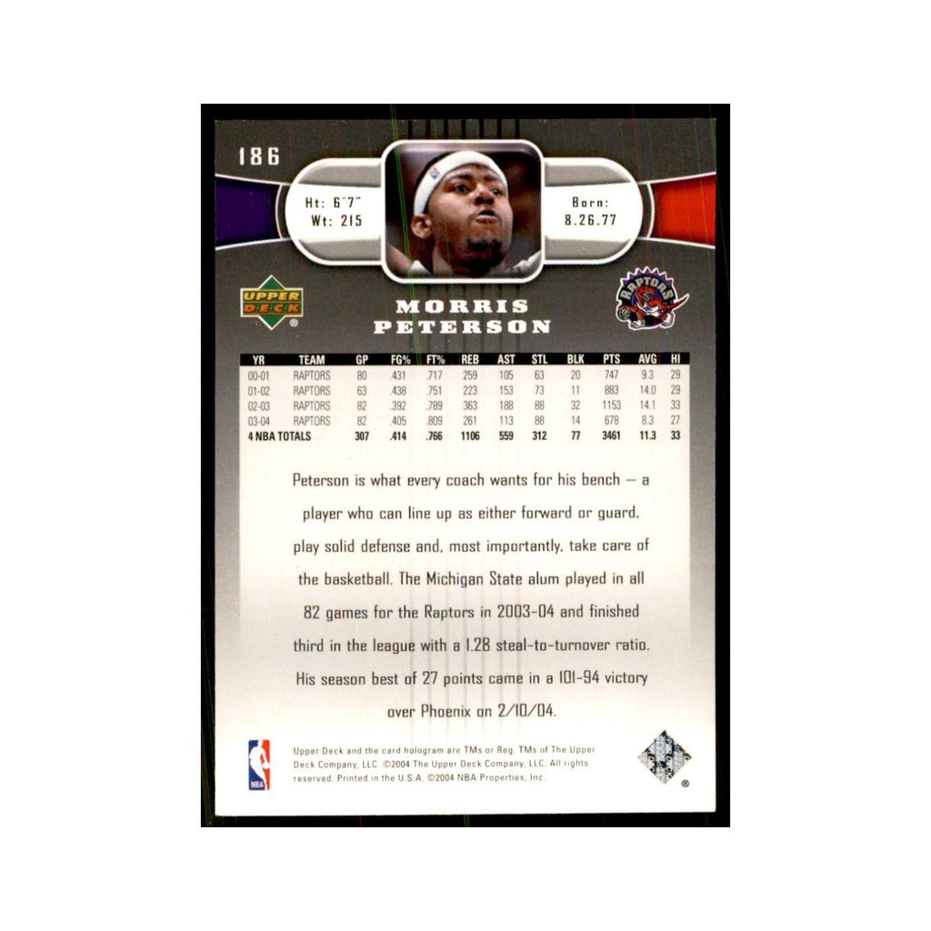 2004 Upper Deck Morris Peterson Raptors #186