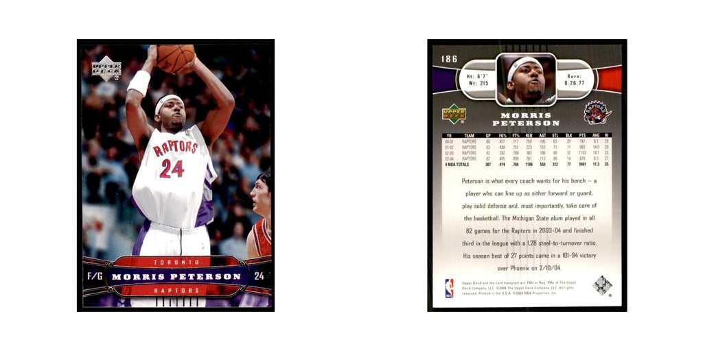 2004 Upper Deck Morris Peterson Raptors #186