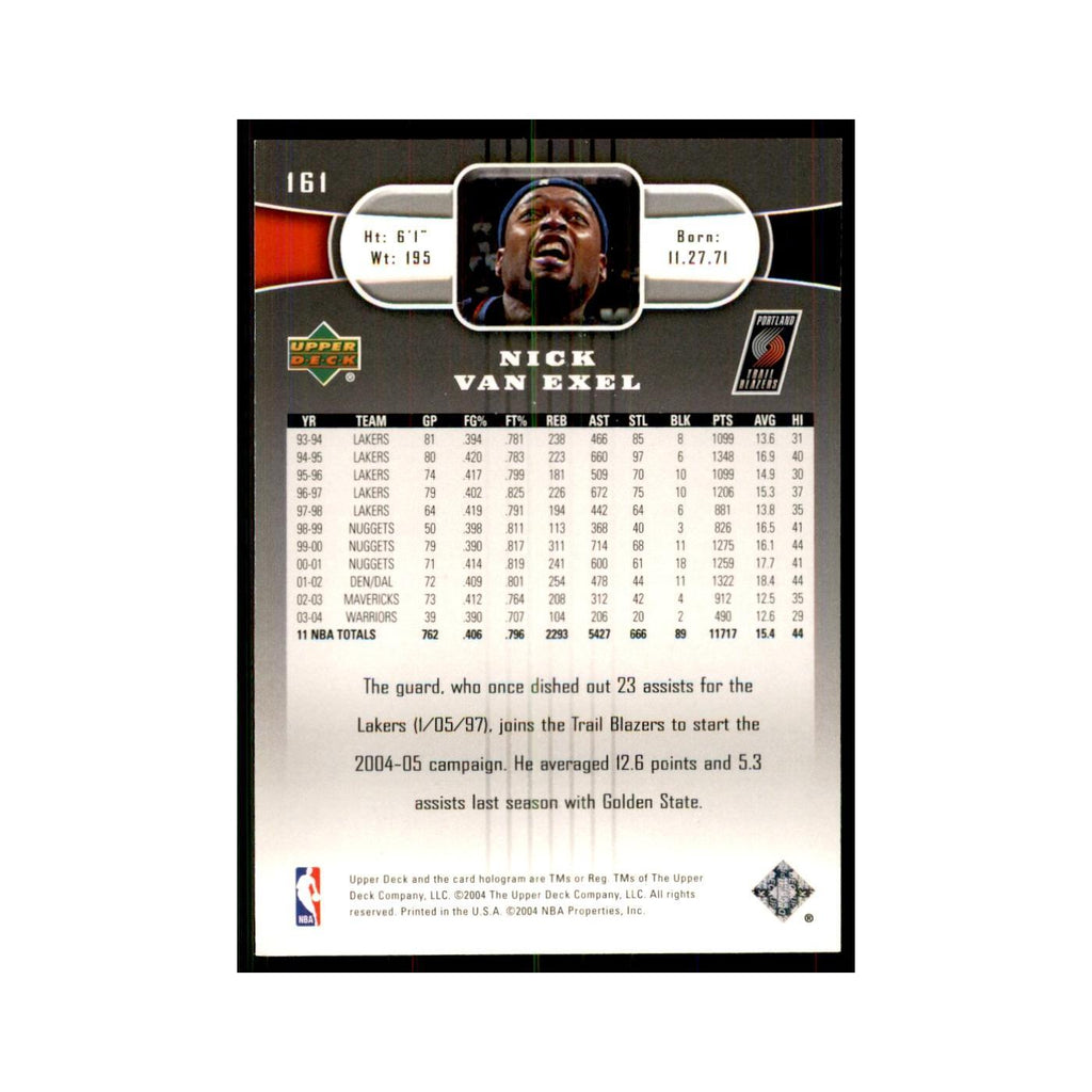 2004 Upper Deck Nick Van Exel Blazers #161