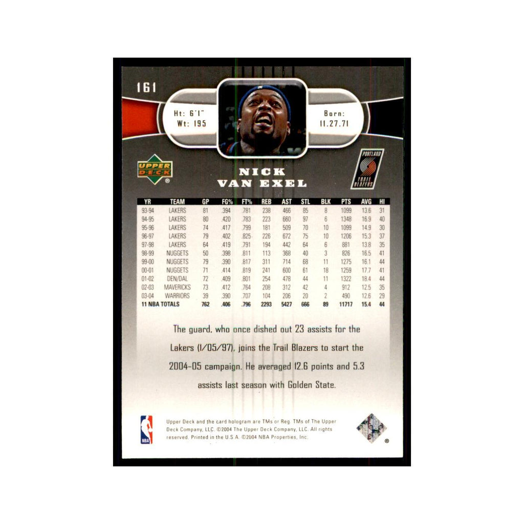 2004 Upper Deck Nick Van Exel Blazers #161