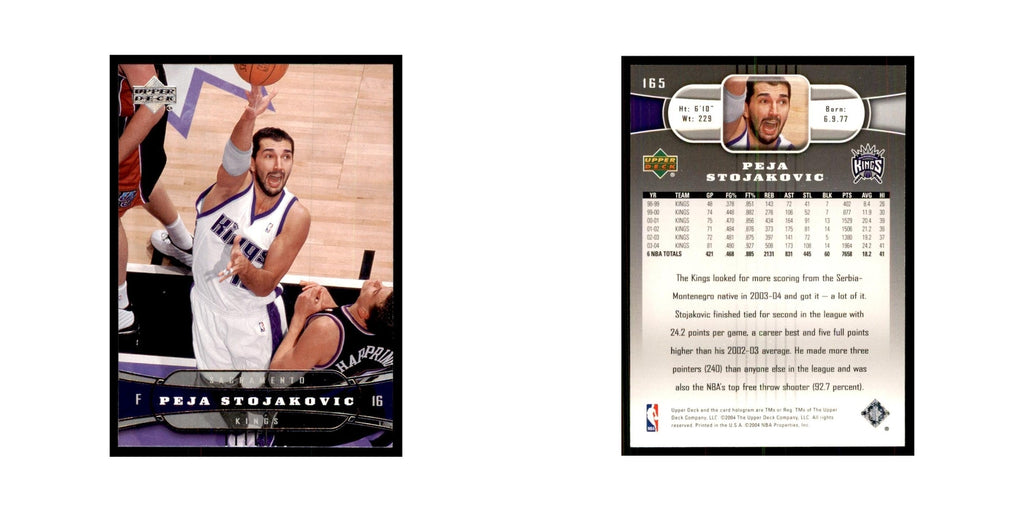 2004 Upper Deck Peja Stojakovic Kings #165