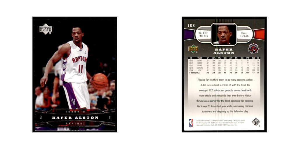 2004 Upper Deck Rafer Alston Raptors #188