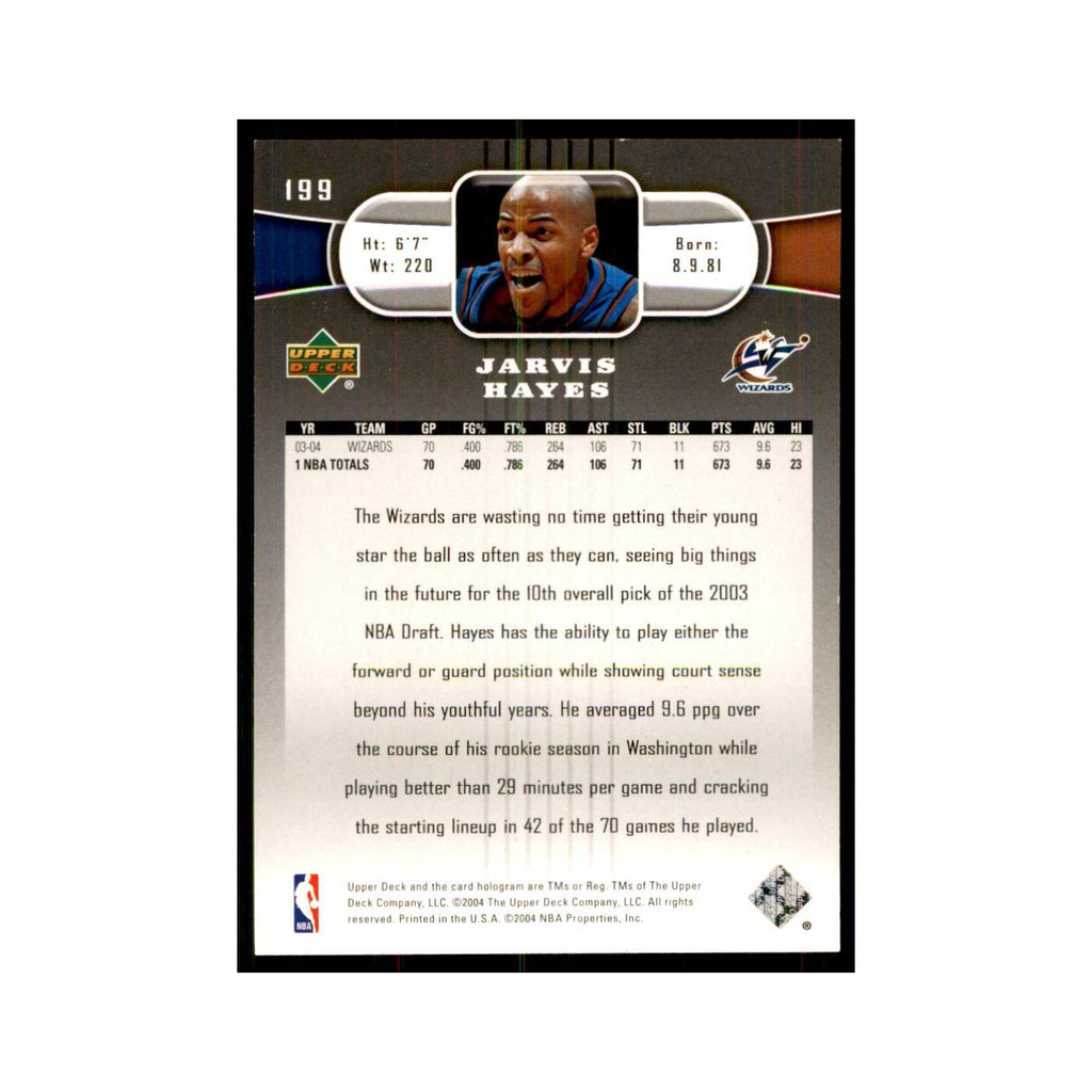 2004 Upper Deck Jarvis Hayes Wizards #199