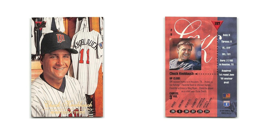 Chuck Knoblauch 1994 Studio #197 Minnesota Twins Baseball Card NM