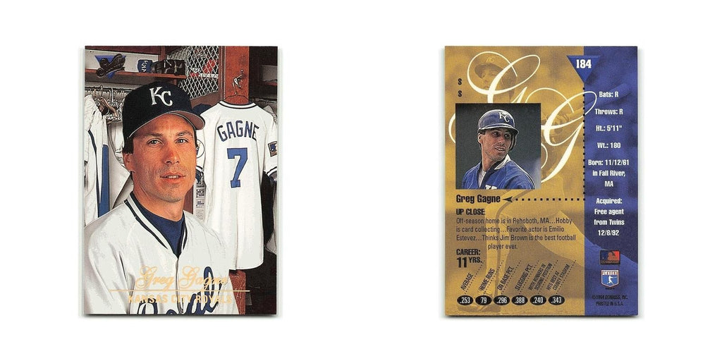 Greg Gagne 1994 Studio #184 Kansas City Royals Baseball Card NM