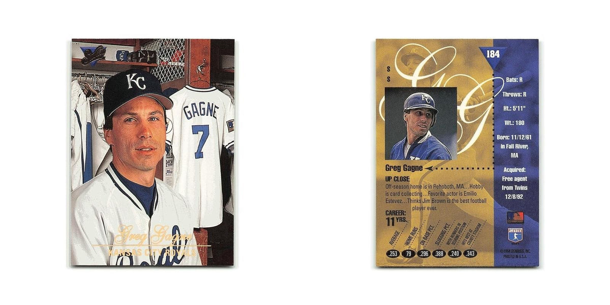 Greg Gagne 1994 Studio #184 Kansas City Royals Baseball Card NM