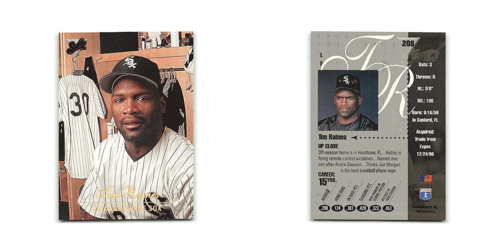 Tim Raines 1994 Studio #208 Chicago White Sox Baseball Card NM