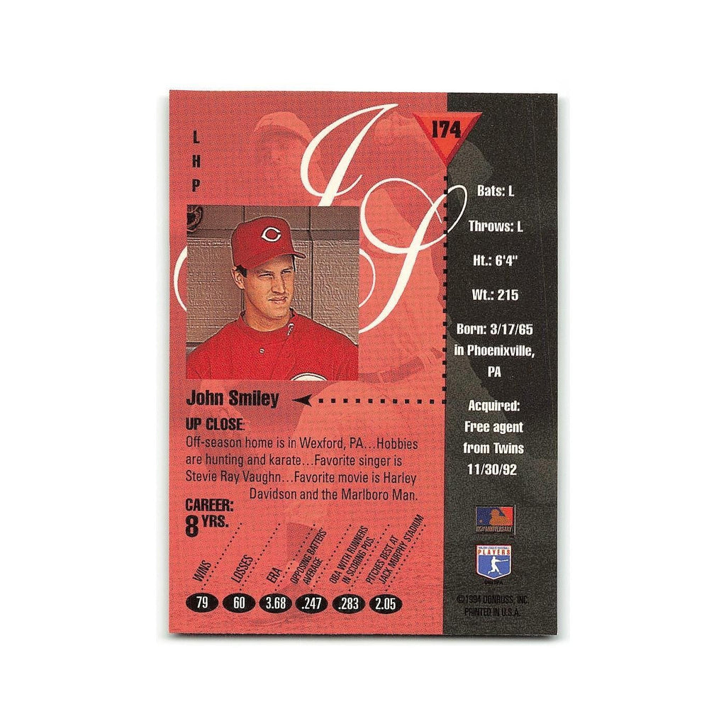 John Smiley 1994 Studio #174 Cincinnati Reds Baseball Card NM