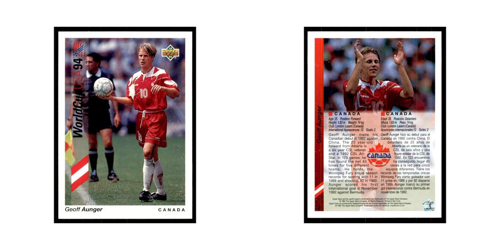 1993 Upper Deck Geoff Aunger Soccer Cards #59