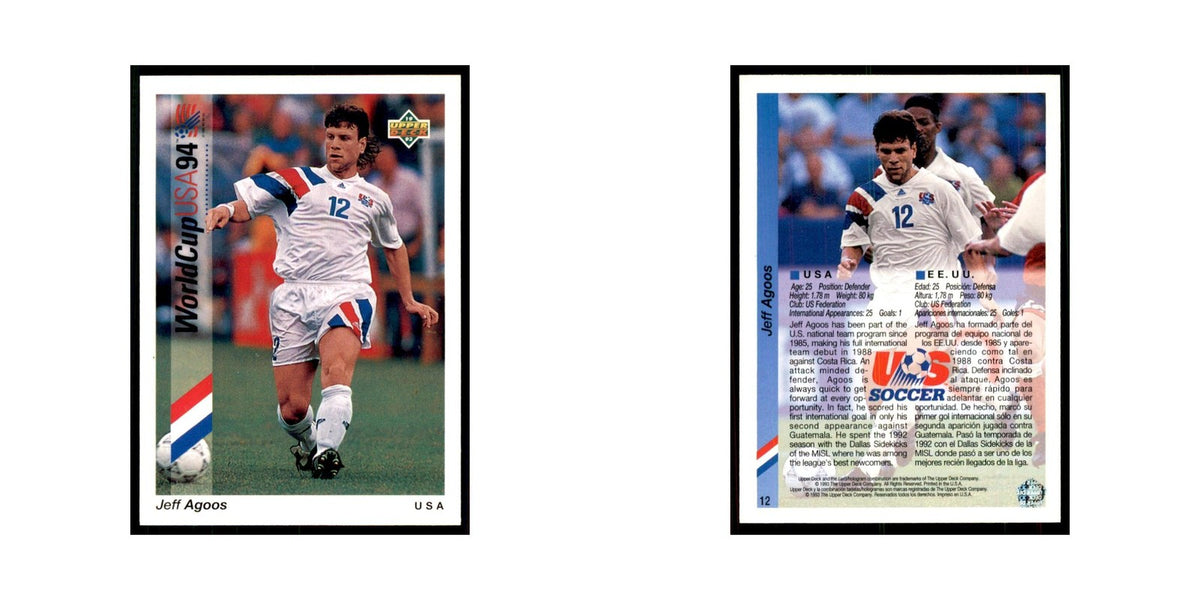 1993 Upper Deck Jeff Agoos Soccer Cards #12