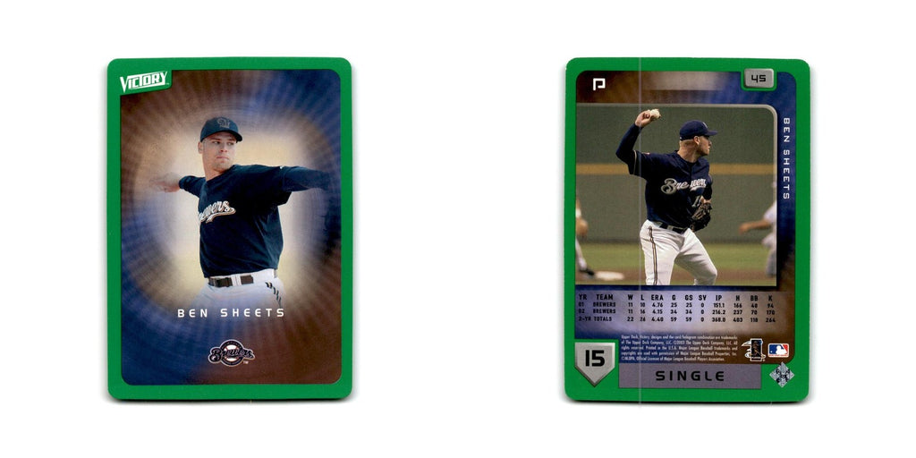 2003 Upper Deck Victory Tier 1 Green Ben Sheets Brewers #45