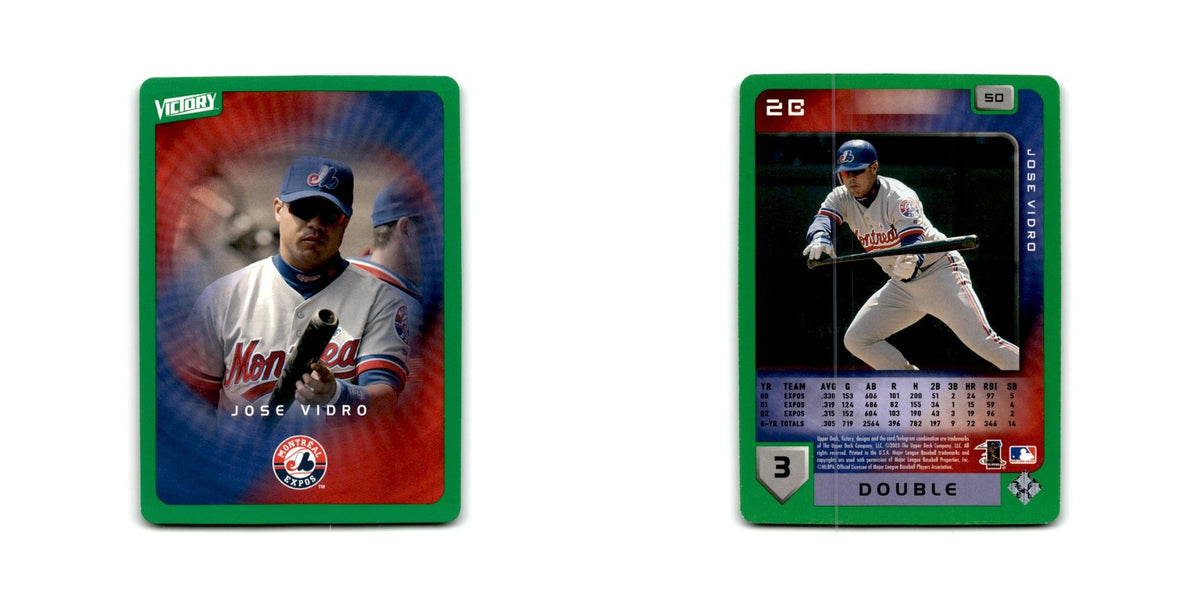 2003 Upper Deck Victory Tier 1 Green Jose Vidro Montreal Expos #50
