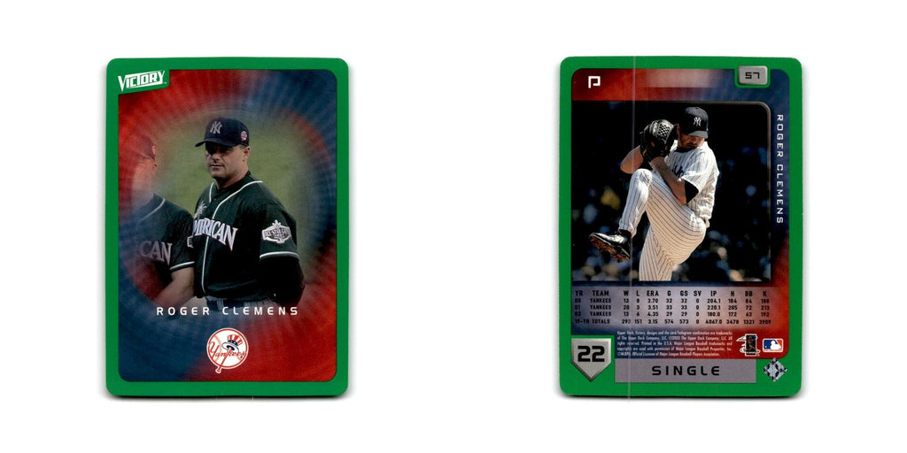 2003 Upper Deck Victory Tier 1 Green Roger Clemens Yankees #57