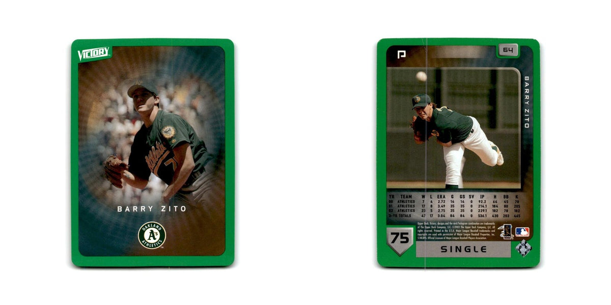 2003 Upper Deck Victory Tier 1 Green Barry Zito Athletics #64