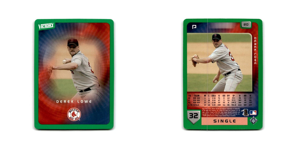 2003 Upper Deck Victory Tier 1 Green Derek Lowe Red Sox #20