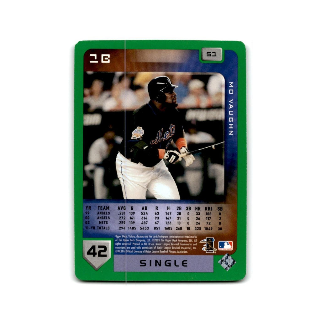 2003 Upper Deck Victory Tier 1 Green Mo Vaughn Mets #51