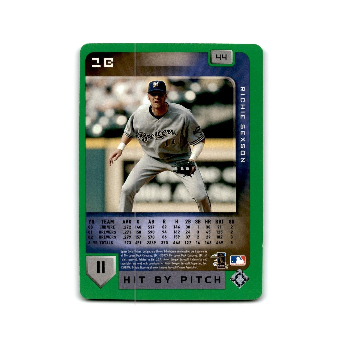 2003 Upper Deck Victory Tier 1 Green Richie Sexson Brewers #44