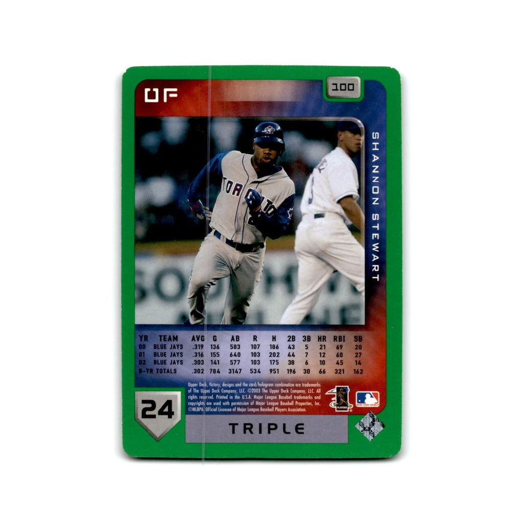 2003 Upper Deck Victory Tier 1 Green Shannon Stewart Blue Jays #24