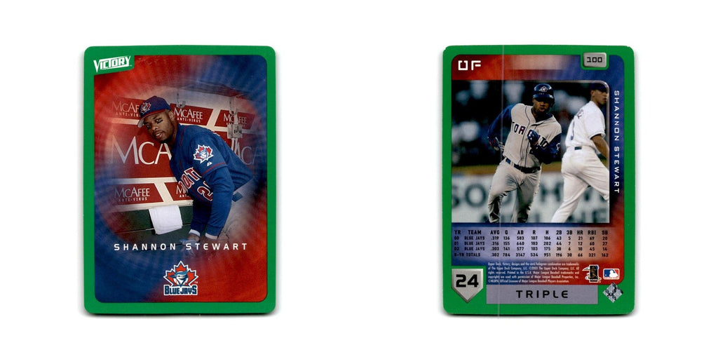 2003 Upper Deck Victory Tier 1 Green Shannon Stewart Blue Jays #24