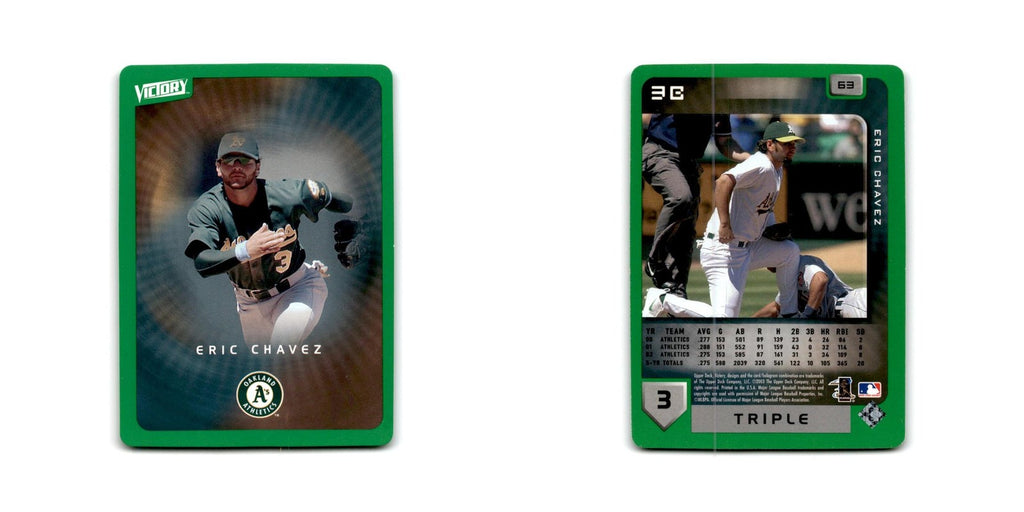 2003 Upper Deck Victory Tier 1 Green Eric Chavez Athletics #3