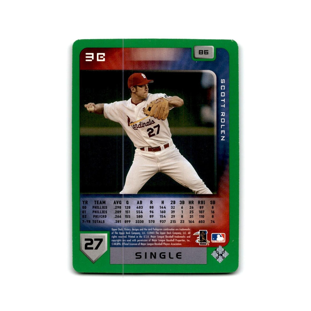 2003 Upper Deck Victory Tier 1 Green Scott Rolen Cardinals #86