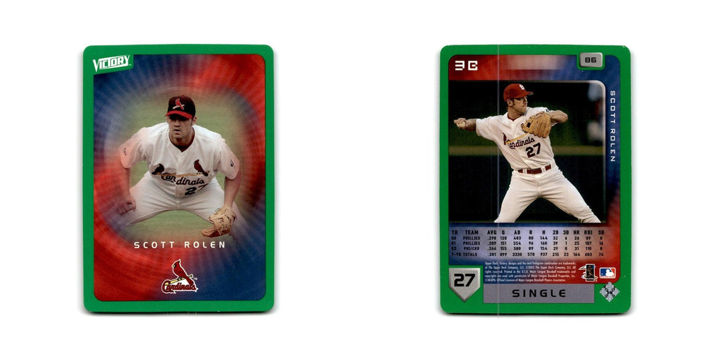 2003 Upper Deck Victory Tier 1 Green Scott Rolen Cardinals #86