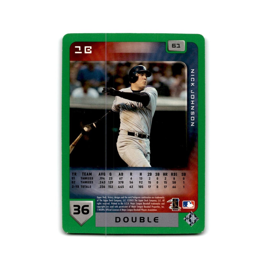 2003 Upper Deck Victory Tier 1 Green Nick Johnson Yankees #36