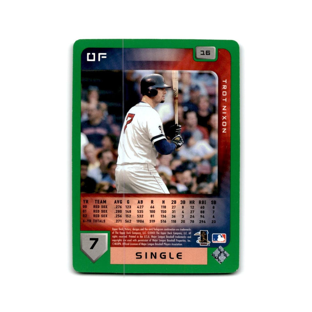 2003 Upper Deck Victory Tier 1 Green Trot Nixon Red Sox #16