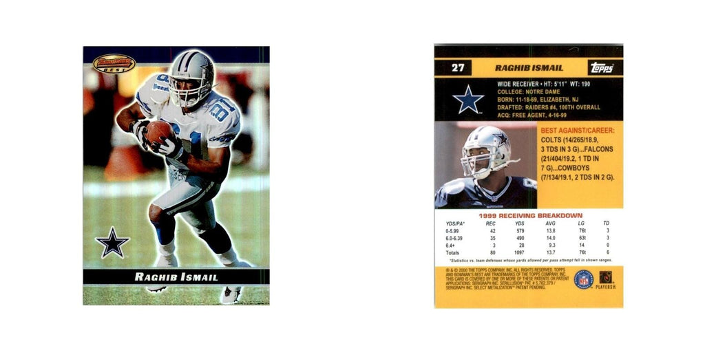2000 Bowman's Best Vinny Testaverde Football Cards #27
