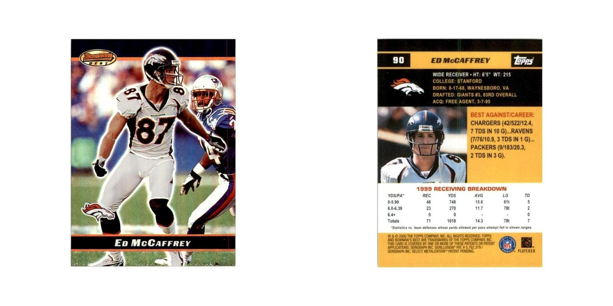 2000 Bowman's Best Ed McCaffrey Football Cards #90