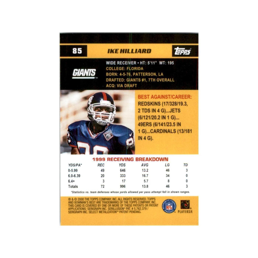 2000 Bowman's Best Ike Hilliard Football Cards #85