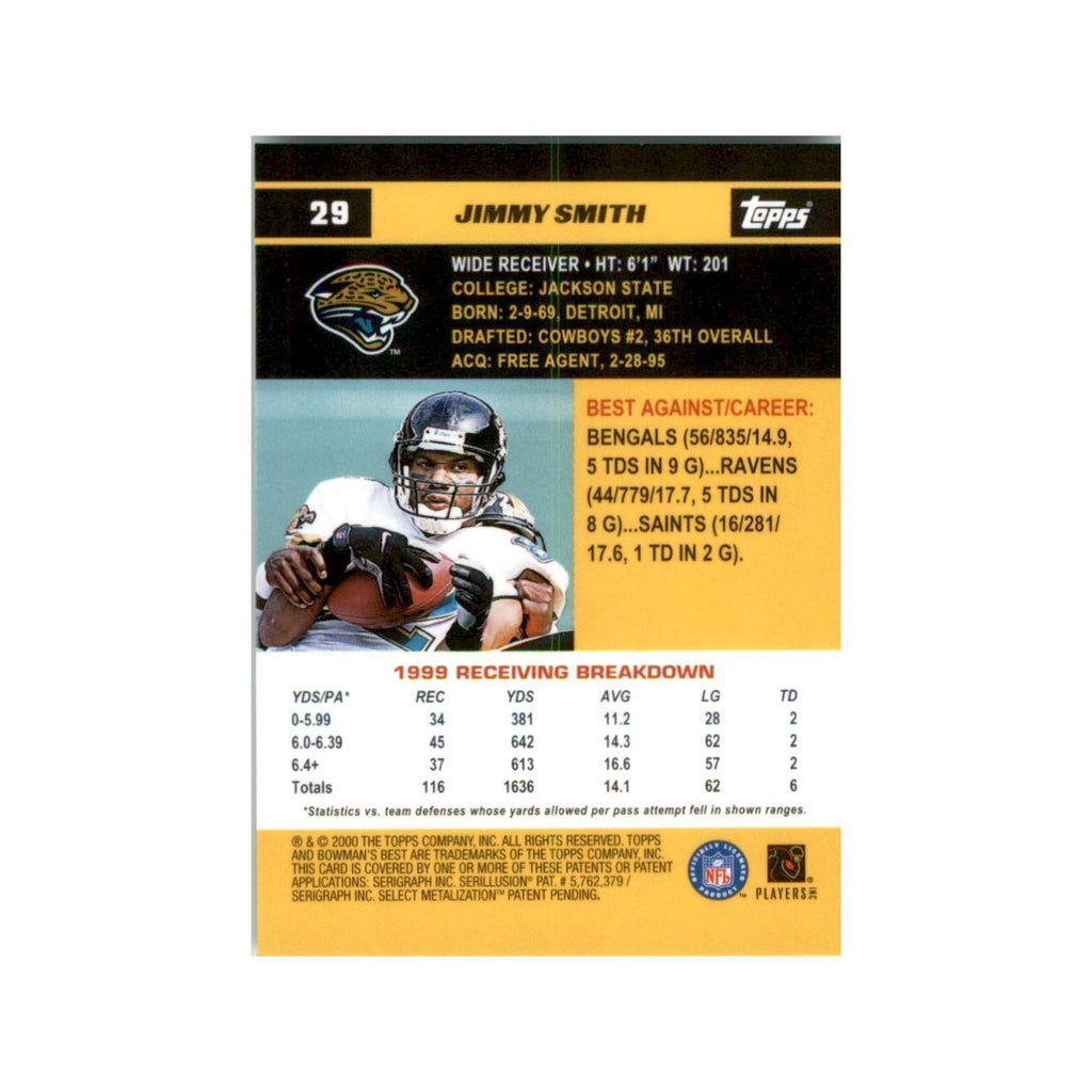 2000 Bowman's Best Jimmy Smith Football Cards #29