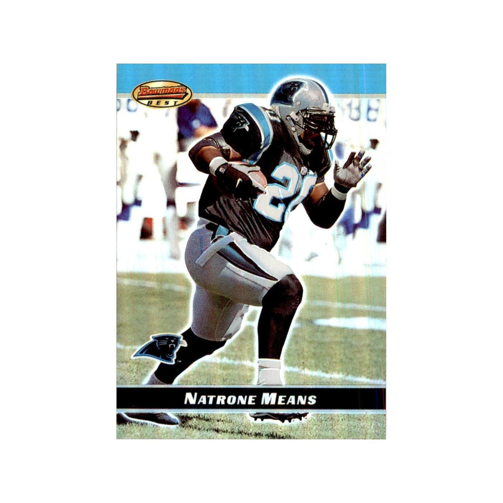 2000 Bowman's Best Natrone Means Football Cards #52