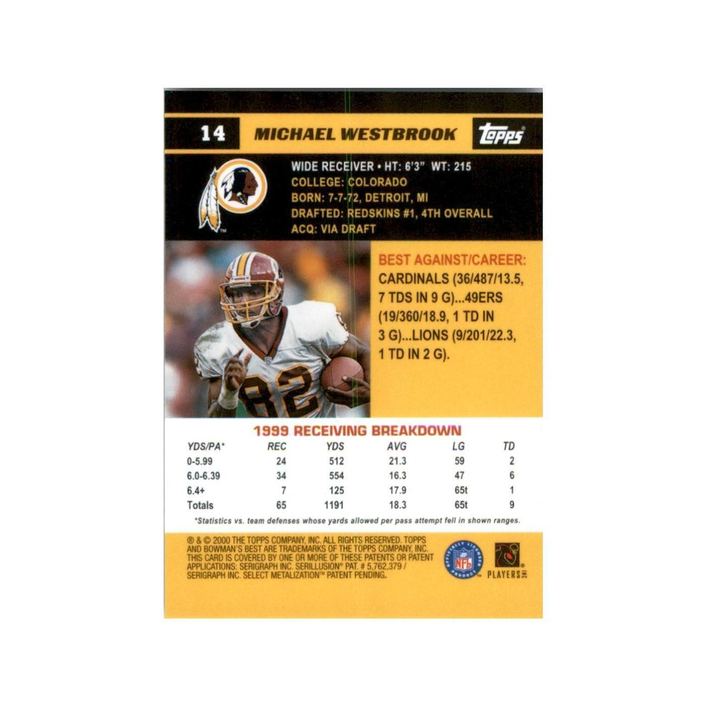 2000 Bowman's Best Michael Westbrook Football Cards #14