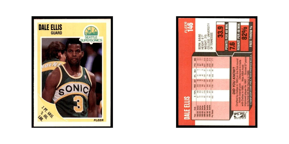 1989 Fleer Dale Ellis Basketball Cards #146