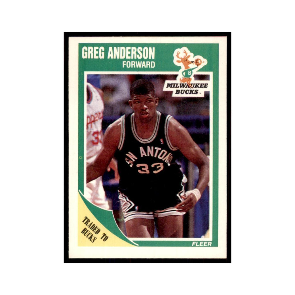 1989 Fleer Greg Anderson Basketball Cards #85