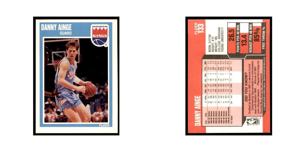 1989 Fleer Danny Ainge Basketball Cards #133