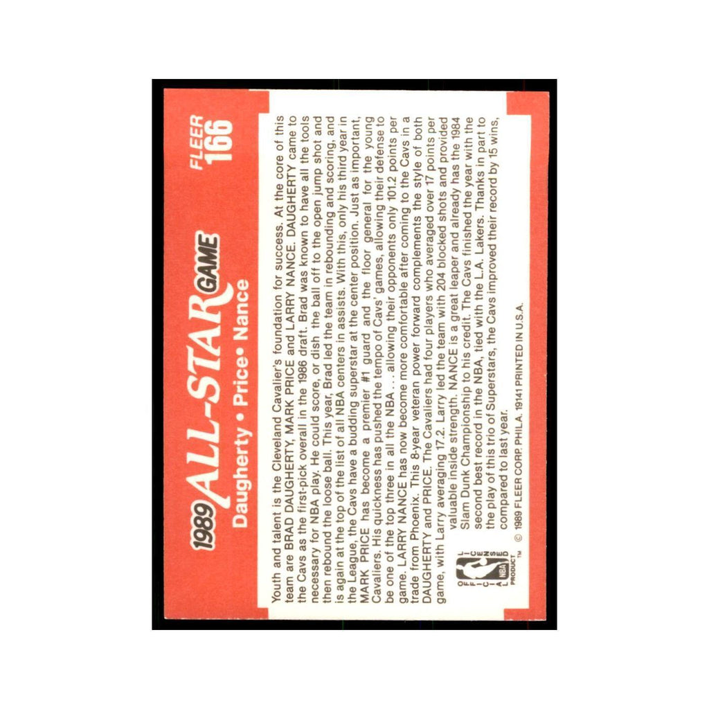 1989 Fleer Daugherty/Price/Nance Basketball Cards #166