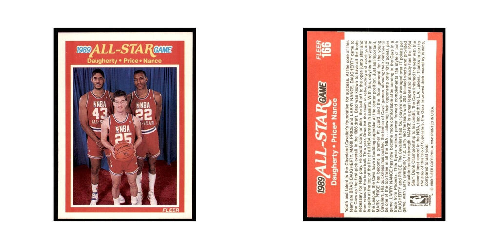 1989 Fleer Daugherty/Price/Nance Basketball Cards #166