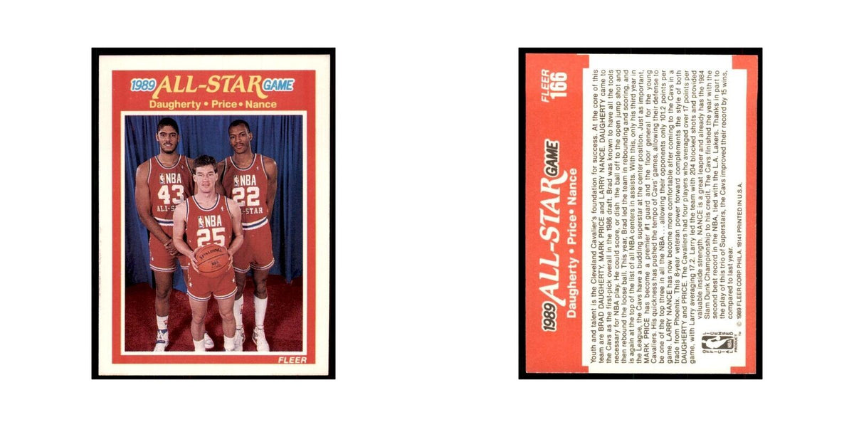 1989 Fleer Daugherty/Price/Nance Basketball Cards #166