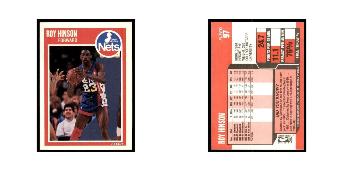 1989 Fleer Roy Hinson Basketball Cards #97