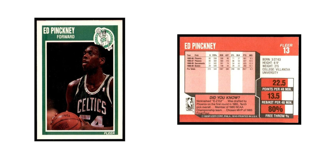 1989 Fleer Ed Pinckney Basketball Cards #13