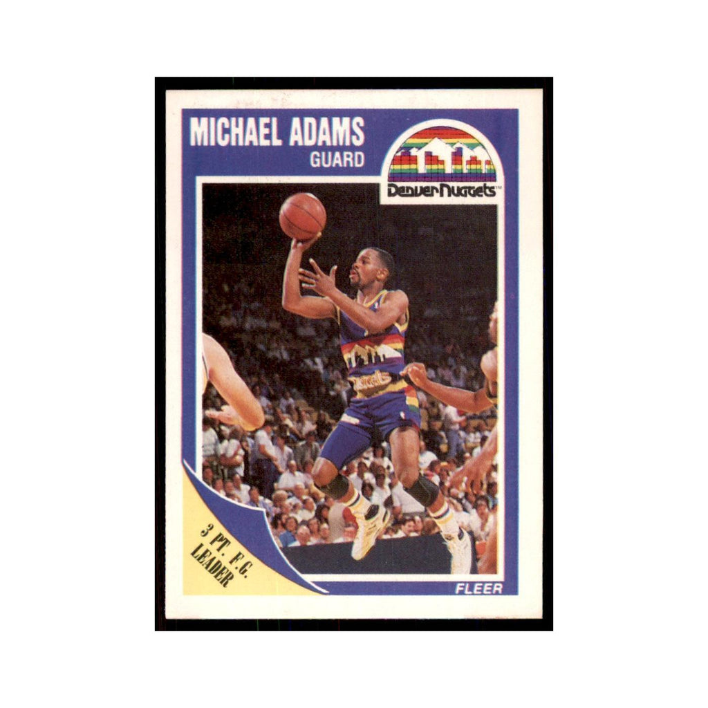 1989 Fleer Michael Adams Basketball Cards #38