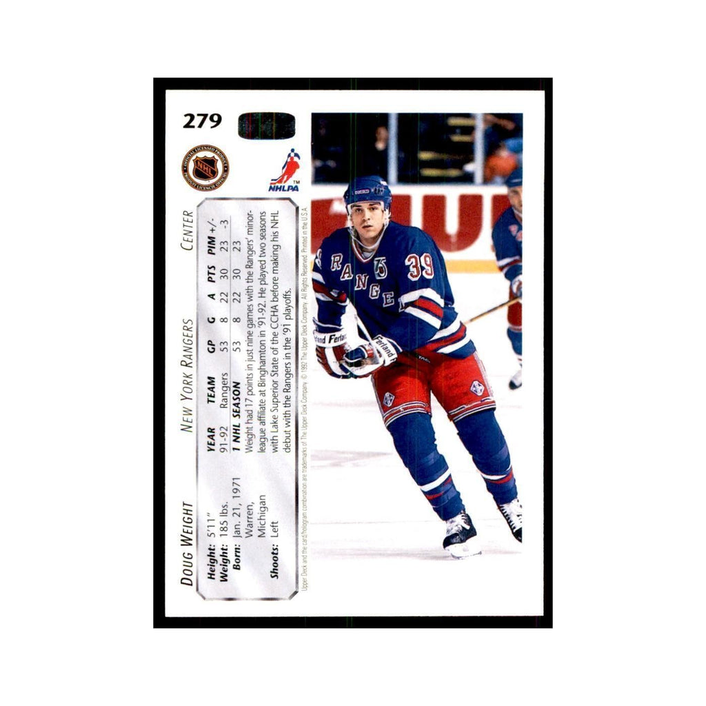 1992 Upper Deck Doug Weight Hockey Cards #279