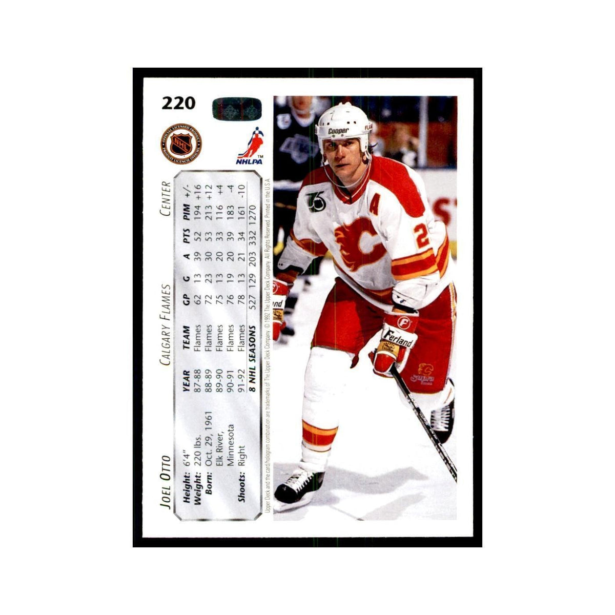 1992 Upper Deck Joel Otto Hockey Cards #220