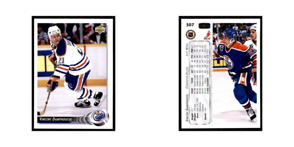 1992 Upper Deck Vincent Damphousse Hockey Cards #307